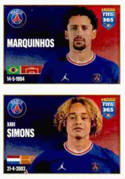 2021-22 Panini FIFA 365 Stickers #172 Marquinhos-Simons