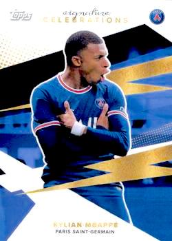 2021-22 Topps Paris Saint-Germain Team Set #32 Signature Celebrations Kylian Mbappé