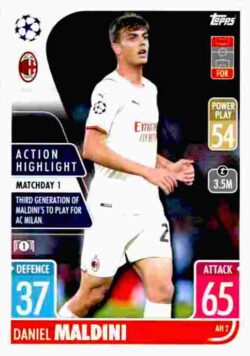 2021-22 Topps UCL-EL Match Attax Extra #AH02 Daniel Maldini