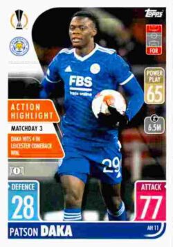 2021-22 Topps UCL-EL Match Attax Extra #AH11 Patson Daka