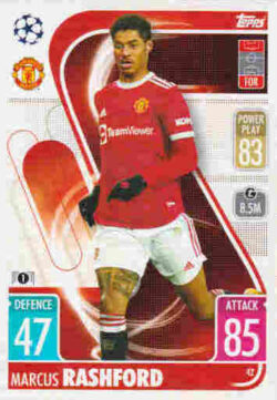 2021-22 Topps UCL-EL Match Attax #042 Marcus Rashford