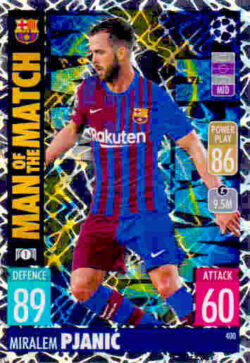 2021-22 Topps UCL-EL Match Attax #400 Miralem Pjanic