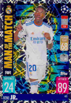 2021-22 Topps UCL-EL Match Attax #401 Vinícius Jr.