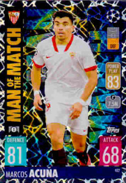 2021-22 Topps UCL-EL Match Attax #402 Marcos Acuña