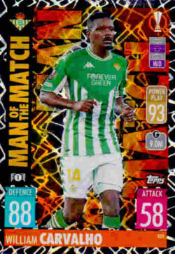 2021-22 Topps UCL-EL Match Attax #404 William Carvalho