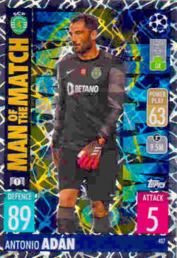 2021-22 Topps UCL-EL Match Attax #407 Antonio Adan