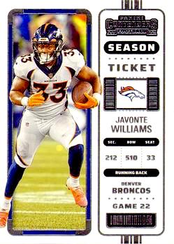 2022 Panini Contenders Football #031 Javonte Williams