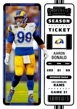 2022 Panini Contenders Football #050 Aaron Donald