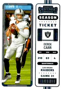 2022 Panini Contenders Football #066 Derek Carr