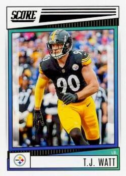 2022 Panini Score Football #216 TJ Watt