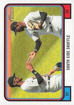 2022 Topps Heritage Baseball High Number #CC-9 South Side Shuffle Eloy Jimenez-Luis Robert