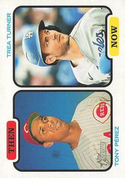 2022 Topps Heritage Baseball High Number #TAN-PT Then-Now Tony Pérez-Trea Turner