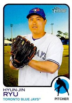 2022 Topps Heritage Baseball #168 Hyun-Jin Ryu