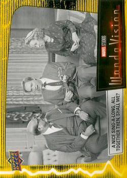 2022 Upper Deck Marvel Wandavision #08 Mind Stone Yellow A Nice Sing-a-Long All Together Then Shall We