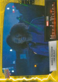 2022 Upper Deck Marvel Wandavision #44 Mind Stone Yellow Wanda You Know I am an Ally