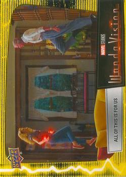 2022 Upper Deck Marvel Wandavision #45 Mind Stone Yellow All of This is For Us