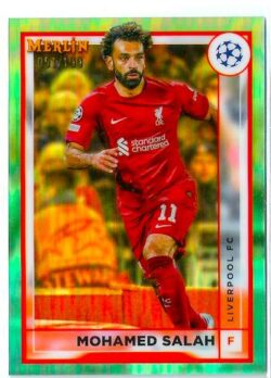 2022-23 Merlin Chrome UEFA Club Competitions #088 Aqua Refractor Mohamed Salah SN199