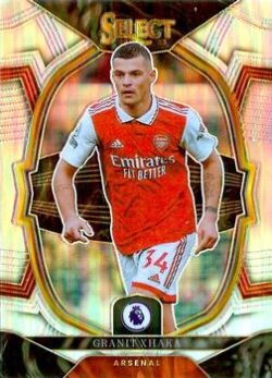 2022-23 Panini Select Premier League Soccer #009 Silver Prizm Granit Xhaka