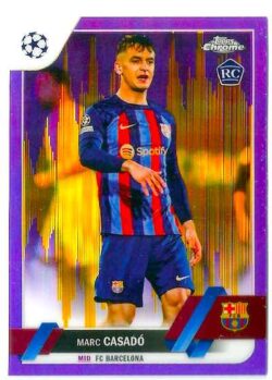 2022-23 Topps Chrome UEFA Club Competitions #104 Purple Gold Seismic Marc Casadó