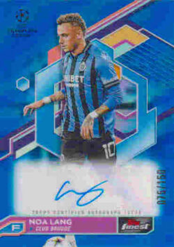 2022-23 Topps Finest UCL & UEL #A-NL Blue Autograph - Noa Lang SN075-150