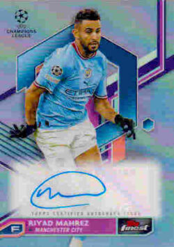 2022-23 Topps Finest UCL & UEL #A-RM Autograph - Riyad Mahrez