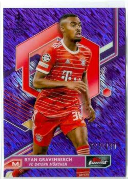 2022-23 Topps Finest UEFA Club Competitions #070 Purple Shimmer Ryan Gravenberch SN199