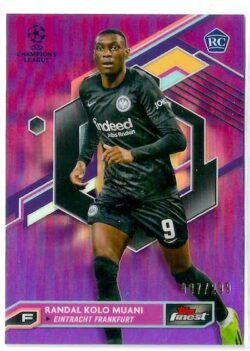 2022-23 Topps Finest UEFA Club Competitions #098 Purple Randal Kolo Muani SN299