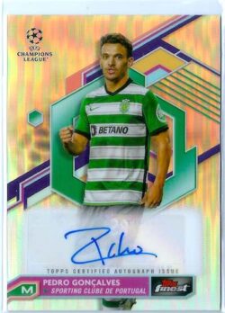 2022-23 Topps Finest UEFA Club Competitions #A-PG Base Autograph Pedro Gonçalves