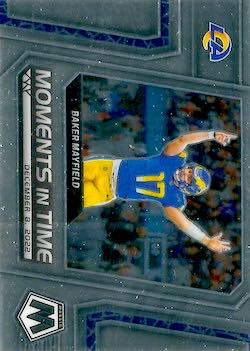 2023 Panini Mosaic Football #MT-10 Moments in Time Baker Mayfield