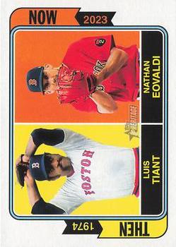 2023 Topps Heritage Baseball #TAN-10 Then-Now Luis Tiant-Nathan Eovaldi