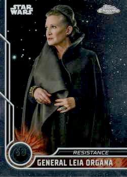 2023 Topps Chrome Star Wars #056 Carrie Fisher-General Leia Organa