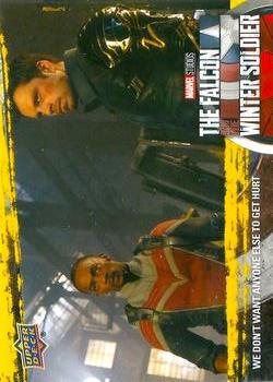 2023 Upper Deck Marvel The Falcon and The Winter Soldier #55 Yellow We Do Not Want Anyone Else to Get Hurt