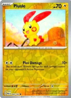 2023 Pokemon Scarlet and Violet-Paradox-Rift #PAR060-182 Reverse Holo Plusle