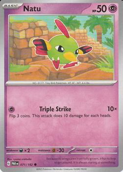 2023 Pokemon Scarlet and Violet-Paradox-Rift #PAR071-182 Natu