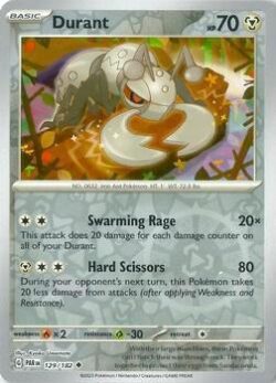 2023 Pokemon Scarlet and Violet-Paradox-Rift #PAR129-182 Reverse Holo Durant