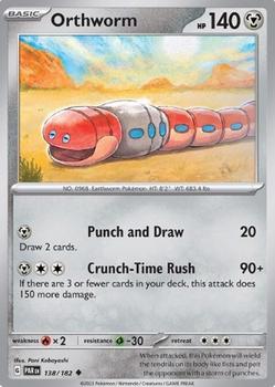 2023 Pokemon Scarlet and Violet-Paradox-Rift #PAR138-182 Orthworm