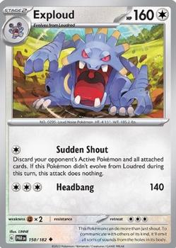 2023 Pokemon Scarlet and Violet-Paradox-Rift #PAR150-182 Exploud