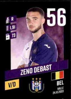 2023-24 Panini Belgium Pro League Stickers #005 Zeno Debast