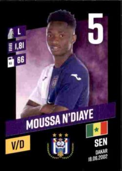 2023-24 Panini Belgium Pro League Stickers #007 Moussa N'diaye