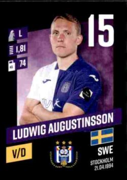 2023-24 Panini Belgium Pro League Stickers #009 Ludwig Augustinsson