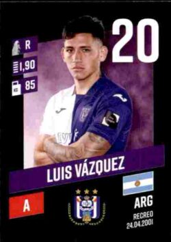 2023-24 Panini Belgium Pro League Stickers #020 Luis Vázquez