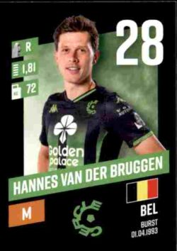 2023-24 Panini Belgium Pro League Stickers #054 Hannes Van Der Bruggen