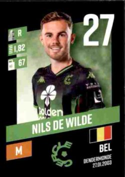 2023-24 Panini Belgium Pro League Stickers #055 Nils De Wilde