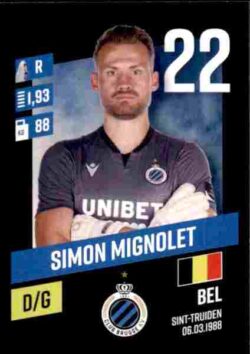 2023-24 Panini Belgium Pro League Stickers #063 Simon Mignolet