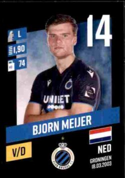 2023-24 Panini Belgium Pro League Stickers #065 Bjorn Meijer