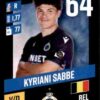 2023-24 Panini Belgium Pro League Stickers #069 Kyriani Sabbe