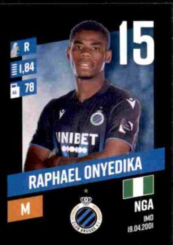 2023-24 Panini Belgium Pro League Stickers #072 Raphael Onyedika