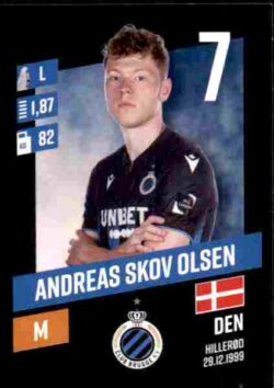 2023-24 Panini Belgium Pro League Stickers #074 Andreas Skov Olsen