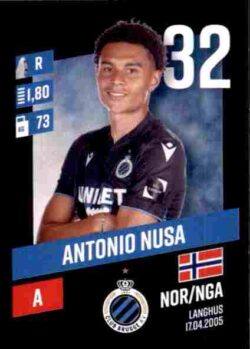 2023-24 Panini Belgium Pro League Stickers #077 Antonio Nusa