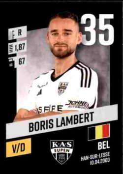 2023-24 Panini Belgium Pro League Stickers #104 Boris Lambert